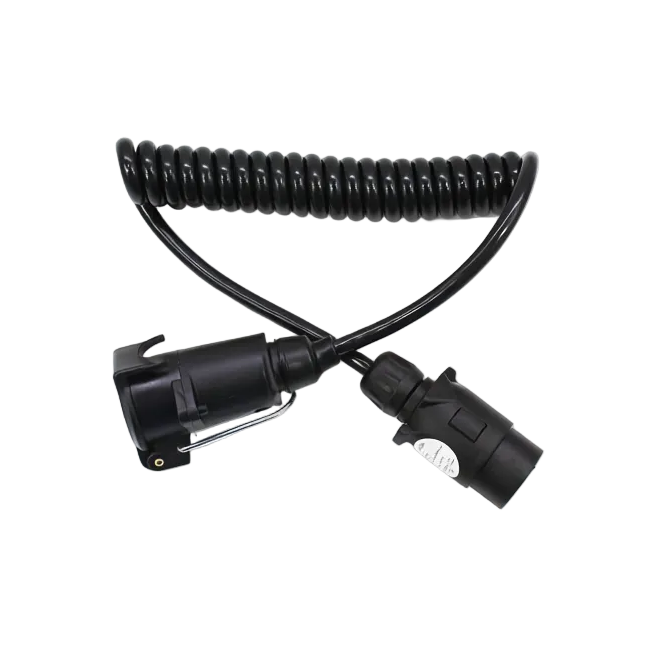 Maypole MP5885 1.5m 7 Pin N Type Curly Extension Lead (Plug To Socket)