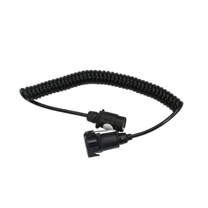 Maypole MP5881 2.5m 2×7 Pin Plugs & 7 Core Curly Connecting Lead