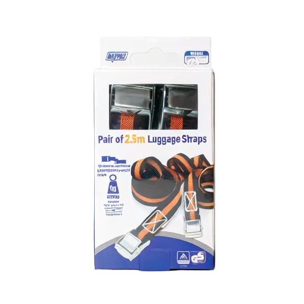 Maypole MP6072 Pair of 200Kg Luggage Straps With Cam Buckles