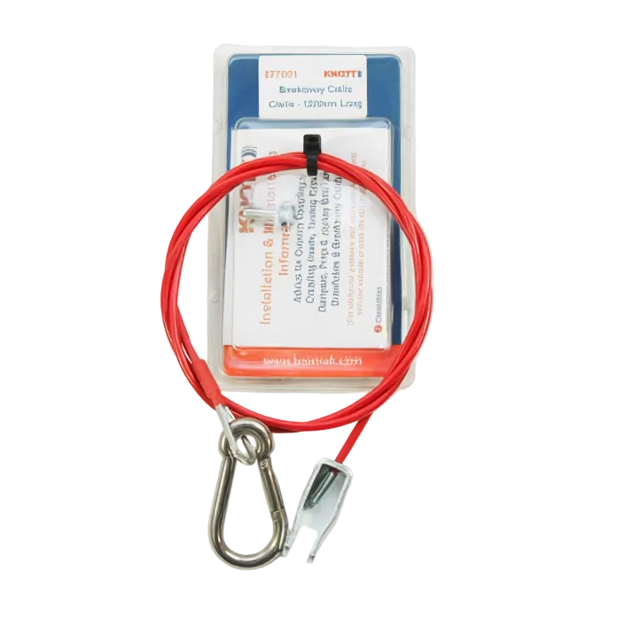 17 – Knott Original 577001 Trailer Breakaway Cable – Clevis Fit