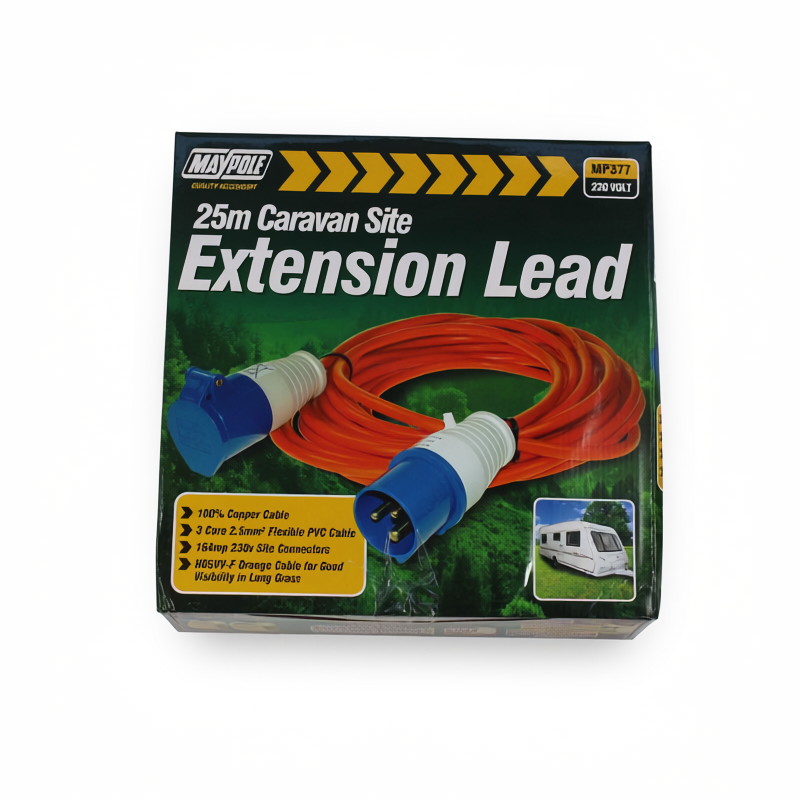 Maypole MP377 230V 25m Caravan Site Extension Lead