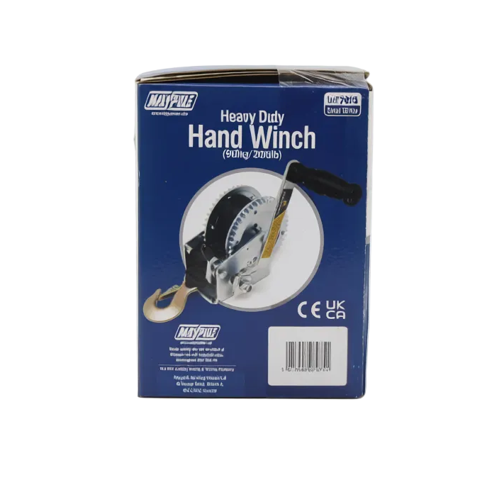 Maypole MP7975 Heavy Duty Hand Winch 900Kg / 2000LB