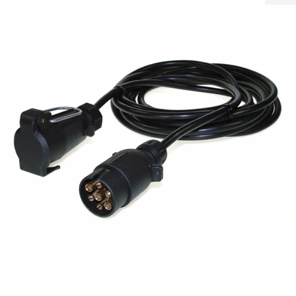Maypole MP587 3m Straight Extension Lead 7 Pin Plug To 7 Pin Flying Socket