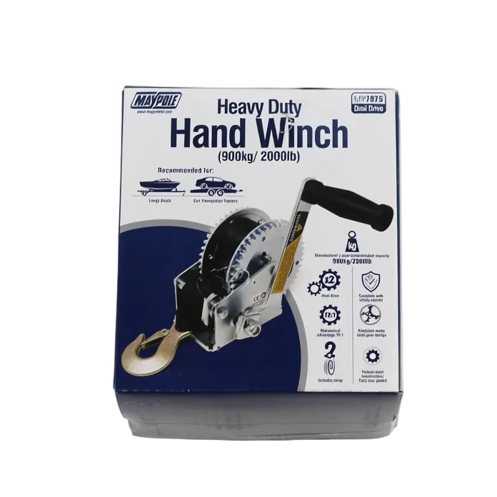 Maypole MP7975 Heavy Duty Hand Winch 900Kg / 2000LB