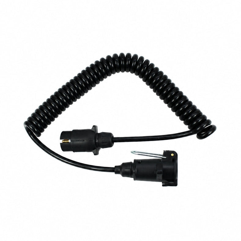MP5886 2.5m 7 Pin N Type Curly Extension Lead (Plug To Socket)